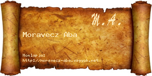 Moravecz Aba névjegykártya